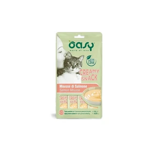 Oasy Creamy Snack - Salmon Mousse for Cats, 4 sticks, 15 g each