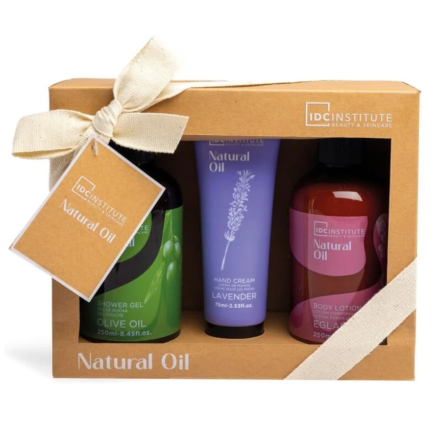 Coffret cadeau d'huiles essentielles naturelles de l'Institut Idc - Une routine complète de bien-être et de soins du corps