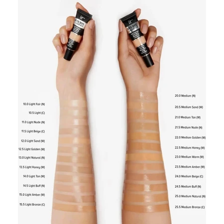 It Cosmetics Bye Bye Under Eye Full Coverage Waterproof Concealer - Anti-Aging Concealer - 25.0 Medium Natural (N)