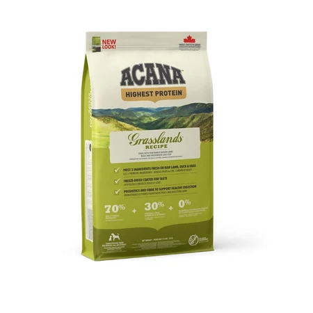 Acana Grasslands Receta de cordero - Pienso completo para perros de todas las edades y tamaños, 11,4 kg