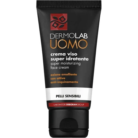 Deborah Uomo - Energy Box with 50 ml Energizing Anti-Fatigue Gel Cream + 100 ml Revitalizing After-Shave Lotion + Toiletry Bag