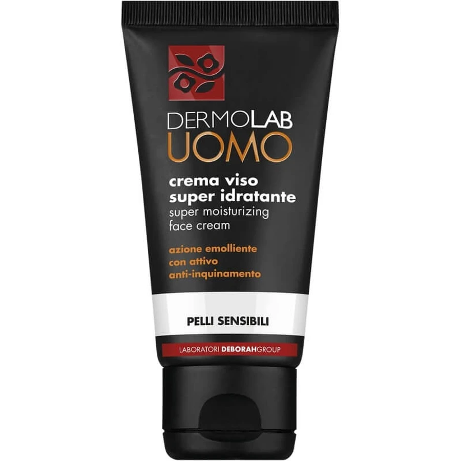 Deborah Uomo - Energy Box with 50 ml Energizing Anti-Fatigue Gel Cream + 100 ml Revitalizing After-Shave Lotion + Toiletry Bag