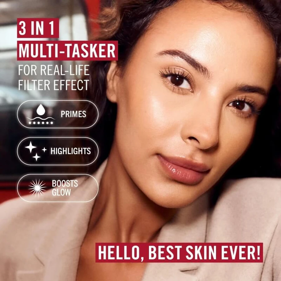 Rimmel Multi-Tasker Better Than Filters 3-in-1 – Grundierung, Glow-Booster &amp; Highlighter Nr. 005 Medium