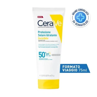 Cerave SPF 50+ Onzichtbare hydraterende zonnebrandcrème, zeer hoge bescherming, 75 ml