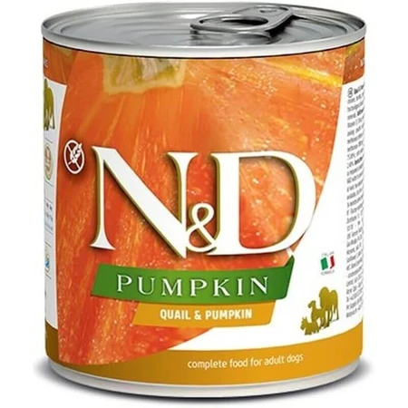 Farmina N&amp;d Pumpkin Adult Wachtel und Kürbis – Alleinfuttermittel für ausgewachsene Hunde, 285 g