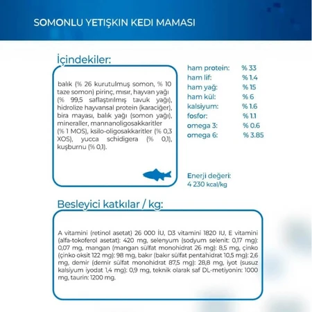 Monge Natural Superpremium Adult - Droogvoer voor katten met zalm, 1,5 kg