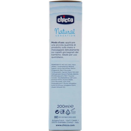 Champú Chicco Natural Sensation «Sin lágrimas», 200 ml