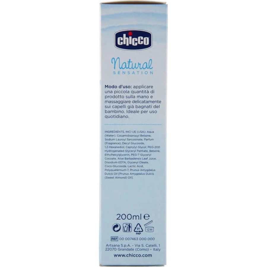 Champú Chicco Natural Sensation «Sin lágrimas», 200 ml