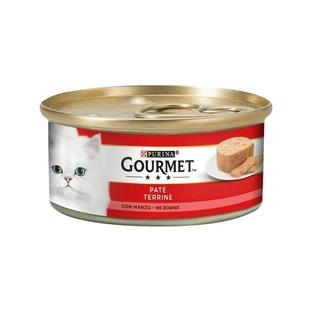 Purina Gourmet Beef - Complete Food for Adult Cats, 195 g