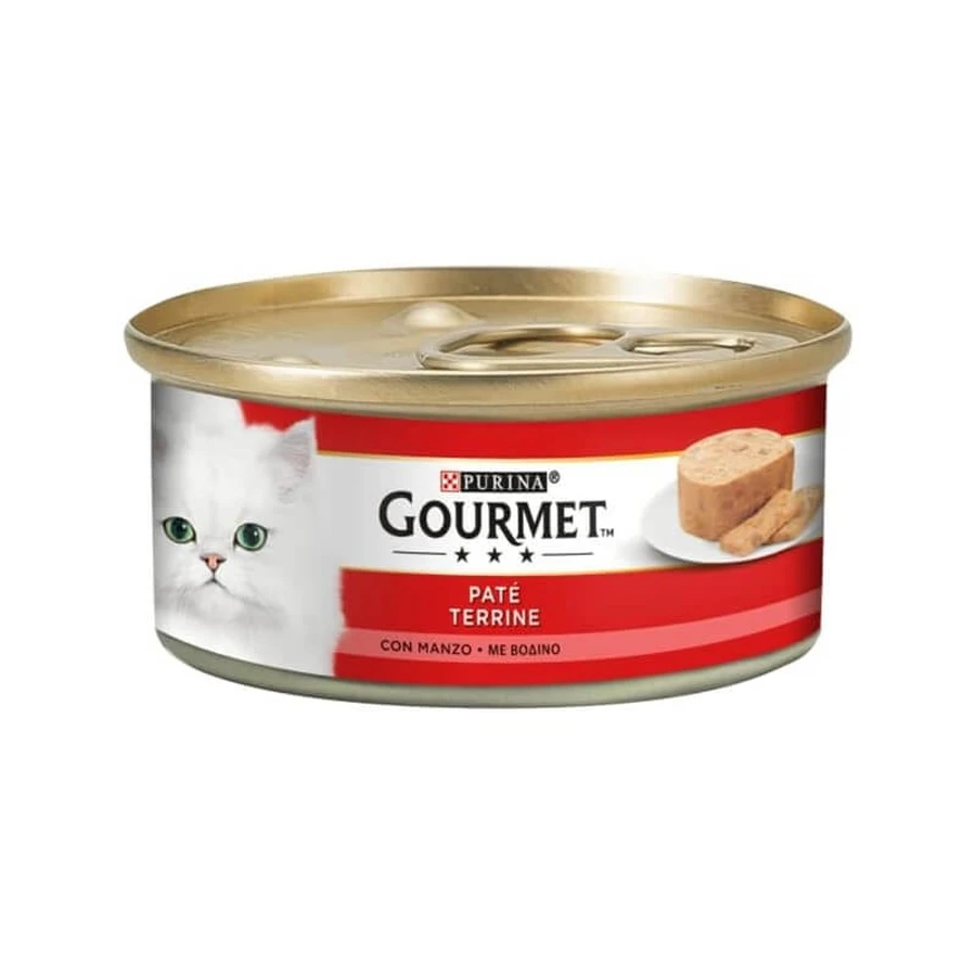 Purina Gourmet Beef - Complete Food for Adult Cats, 195 g