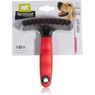 Ferplast Gro 5852 — ondervachtkam voor honden met halflang tot lang haar, met een antisliphandvat