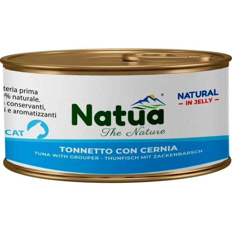 Natua The Nature Tonnetto met tandbaars - Natvoer voor volwassen katten, 150 g