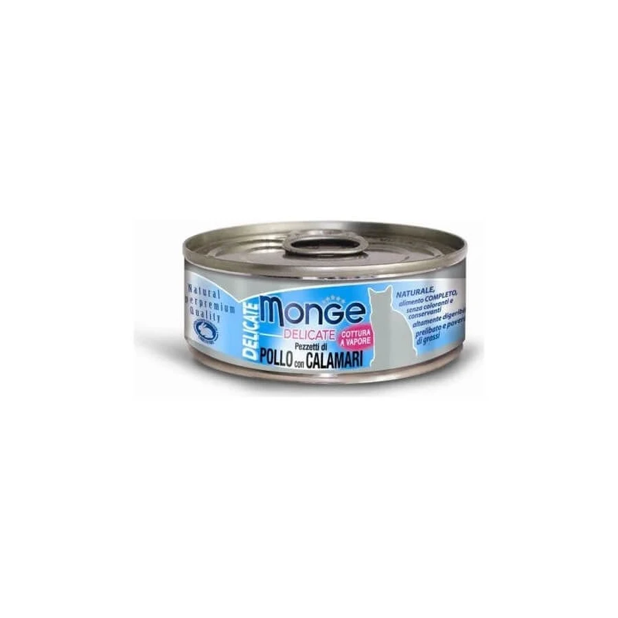 Monge Delicate Chicken and Squid Wet Cat Food, 80 g