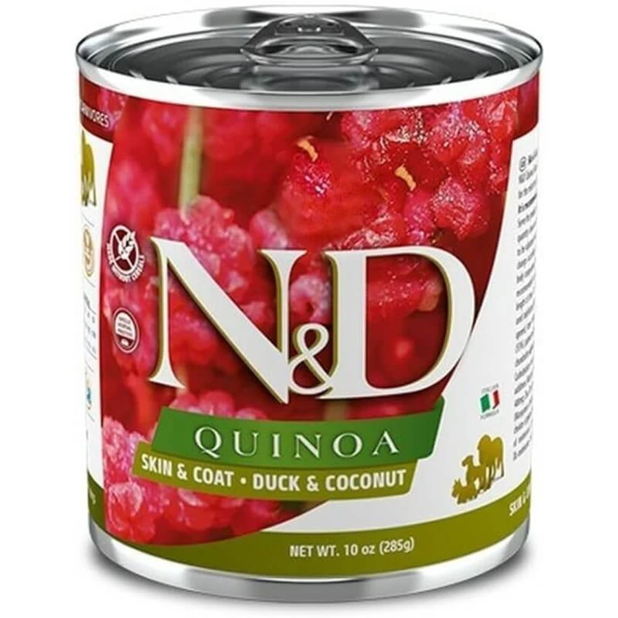 Farmina N&amp;d Quinoa Skin &amp; Coat Duck and Coconut - Complete Dietary Food for Dogs with Intolerances, 285 g
