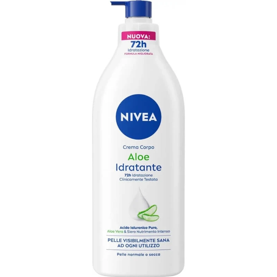 Crème hydratante Nivea à l'aloès 72 heures - Crème pour le corps pour peaux normales et sèches, 500 ml