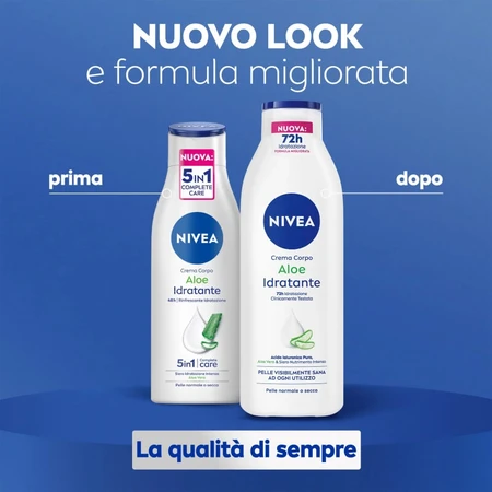 Crème hydratante Nivea à l'aloès 72 heures - Crème pour le corps pour peaux normales et sèches, 500 ml