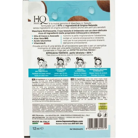 Hq Refreshing Fabric Face Mask 12 ml