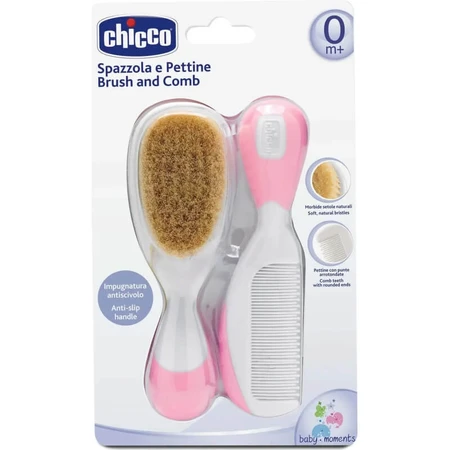 Chicco: Rosa Bürste und Kamm