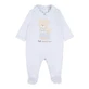 Nanan light blue pure cotton onesie with a bear and bow tie, size 3 months, 62 cm