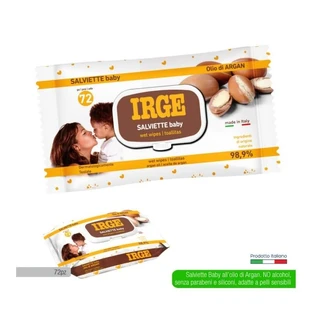 Toallitas húmedas para bebés con aceite de argán Irge 72