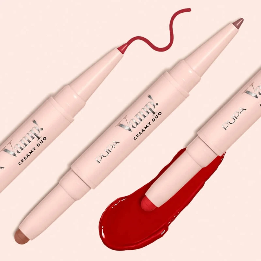 Pupa Vamp! Creamy Duo – Konturstift &amp; glänzender Lippenstift Nr. 007 Peach Nude