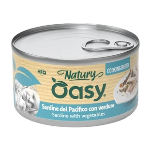 Oasy Wet Cat Natury Sardines met groenten - Natvoer voor volwassen katten, 85 g