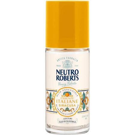 Neutro Roberts Italian Essences Syracuse - Aluminum-Free, Stain-Resistant Roll-On Deodorant, 50 ml