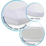 Juego de sábanas para cuna de 3 piezas con estampado gris de Andy &amp; Helen