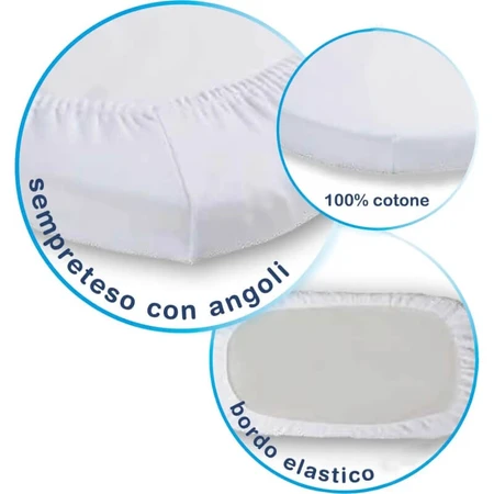 Juego de sábanas para cuna de 3 piezas con estampado gris de Andy &amp; Helen