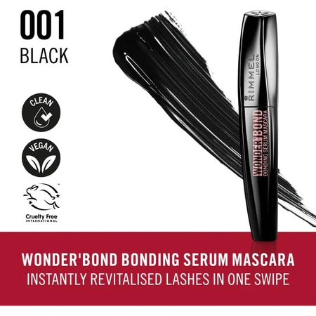 Rimmel Wonder'Bond - Mascara met herstellend serum nr. 001 Zwart