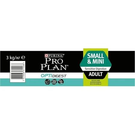 Purina Pro Plan Adult Small &amp; Mini Lamb – Alleinfuttermittel für Hunde kleiner Rassen, 3 kg
