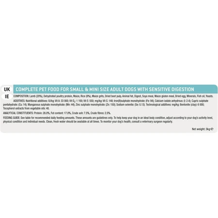 Purina Pro Plan Adult Small &amp; Mini Lamb – Alleinfuttermittel für Hunde kleiner Rassen, 3 kg