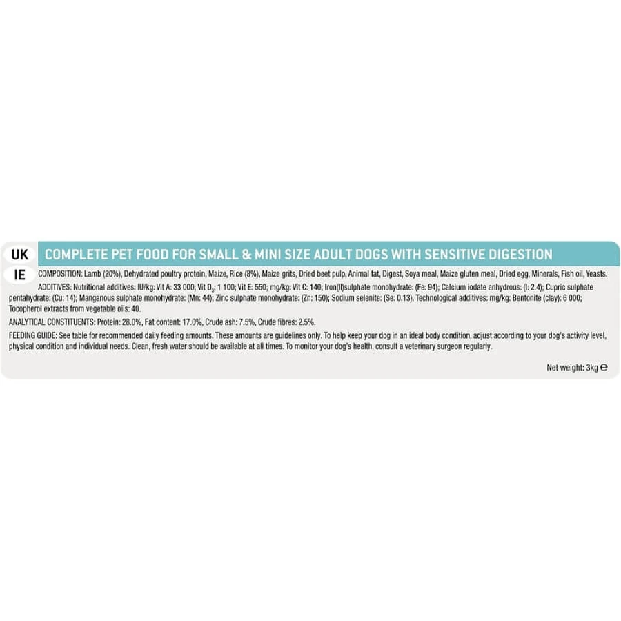 Purina Pro Plan Adult Small &amp; Mini Lamb – Alleinfuttermittel für Hunde kleiner Rassen, 3 kg
