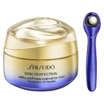 Crème contour des yeux avancée Vital Perfection de Shiseido, liftante et raffermissante - Crème contour des yeux raffermissante 15 ml + accessoire de massage