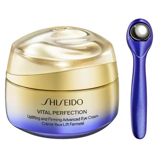 Crème contour des yeux avancée Vital Perfection de Shiseido, liftante et raffermissante - Crème contour des yeux raffermissante 15 ml + accessoire de massage