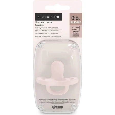 Suavinex Color Essence - Sucette en silicone pour bébés de 0 à 6 mois - Eau de rose