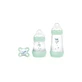 Mam Easy Start - 2 babyflesjes met originele spenen, vanaf 0 maanden, 130 ml en 260 ml - groen
