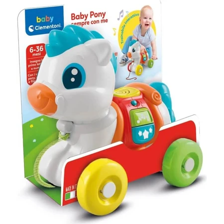 Clementoni Pull-Along Baby Pony - Pull-Along Toy, 6–36 m