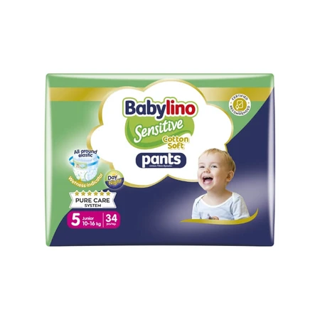Babylino Pants Sensitive - 34 pairs of size 5 junior panties (10–16 kg)