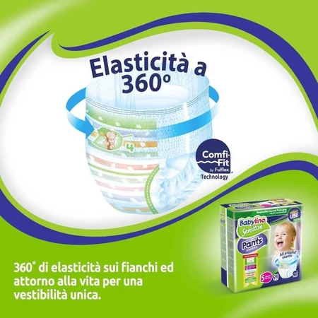 Babylino Pants Sensitive - 34 pairs of size 5 junior panties (10–16 kg)