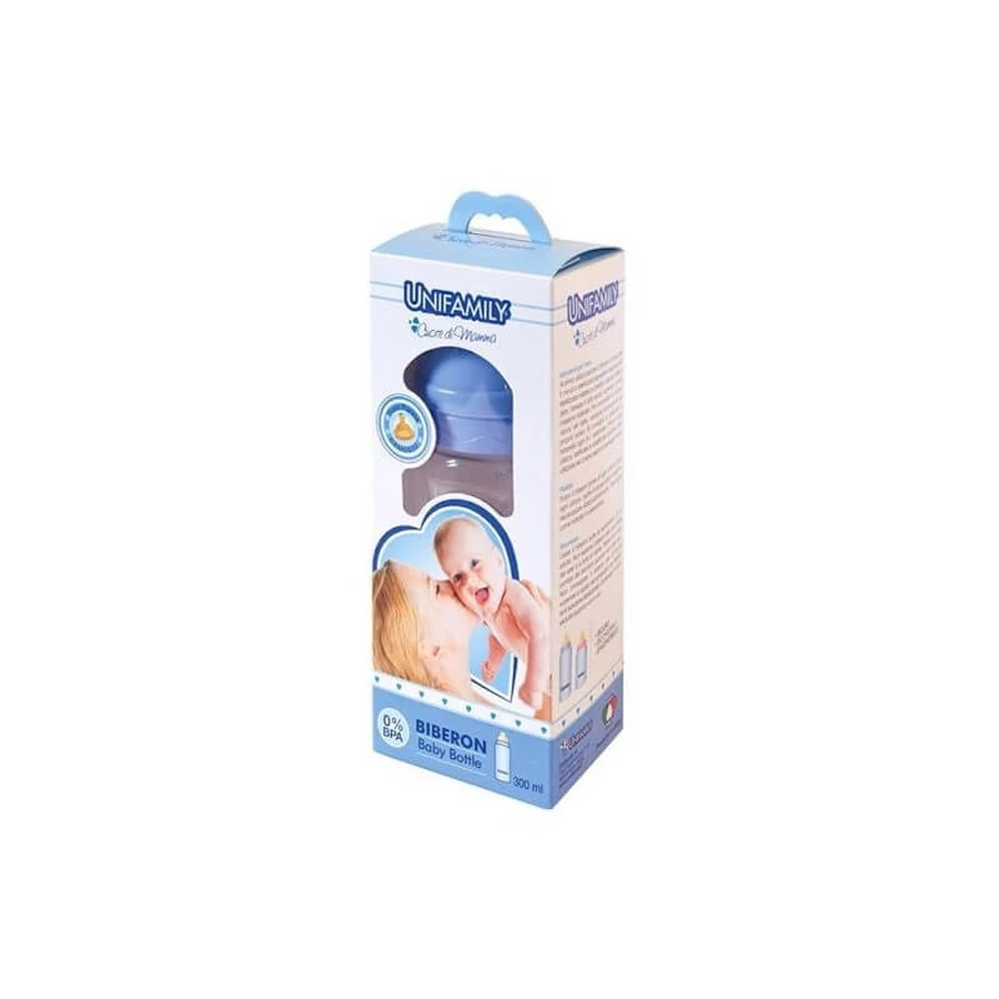 Biberon Unifamily avec tétine en caoutchouc, 300 ml