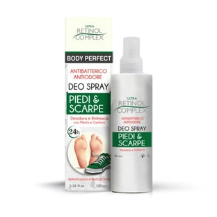 Retinol Complex Fuß- und Schuh-Deo-Spray – Desinfektionsmittel mit Minze und Kampfer für 24-Stunden-Schutz, 100 ml