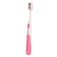 Suavinex Oralcare Junior - Manual Toothbrush for Ages 6 and Up with Pink Protective Cap