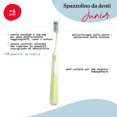 Suavinex Oralcare Junior - Cepillo de dientes manual para mayores de 6 años con funda protectora rosa