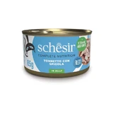 Schesir Cat Jelly with Tuna and Sea Bass - Complete Food for Adult Cats, 85 g