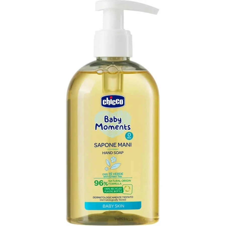 Chicco Baby Moments - Jabón líquido de manos, 250 ml