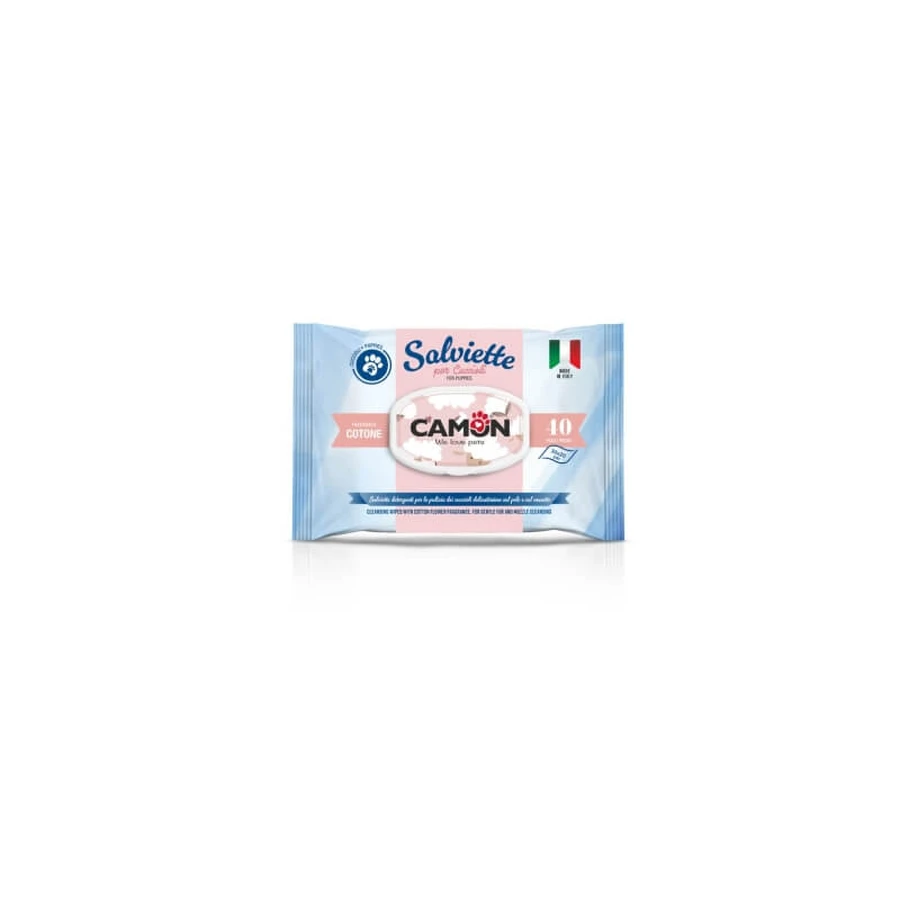 Toallitas para cachorros Camon 40 con aroma a algodón