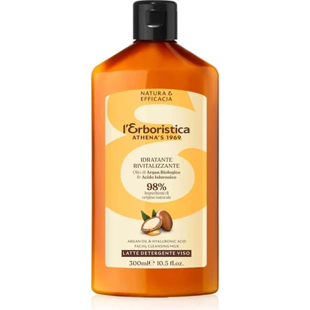 L’erboristica Reinigingsmelk met arganolie en bloemige alfa-hydroxyzuren 300 ml