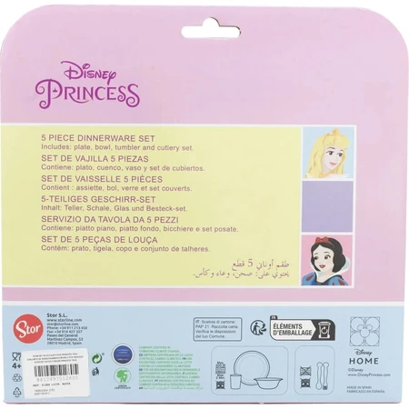 Stor Set 5-delige servieset met prinsessenmotieven