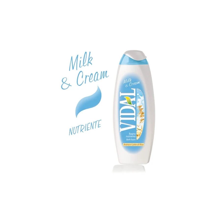 Vidal Milk &amp; Cream - Nourishing Bath with Oats and Rice Milk, 500 ml